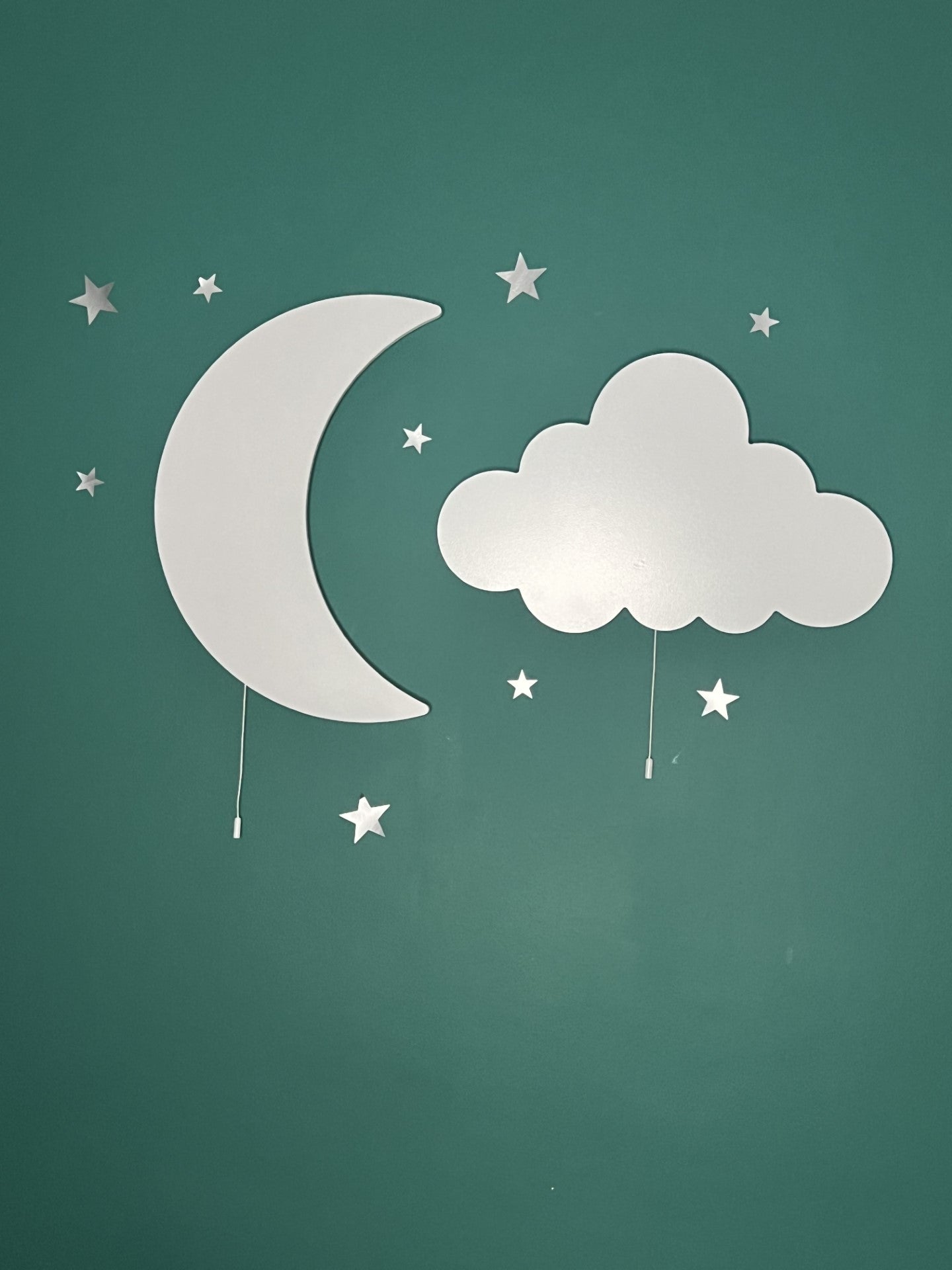 Crescent & Cloud Wall Light