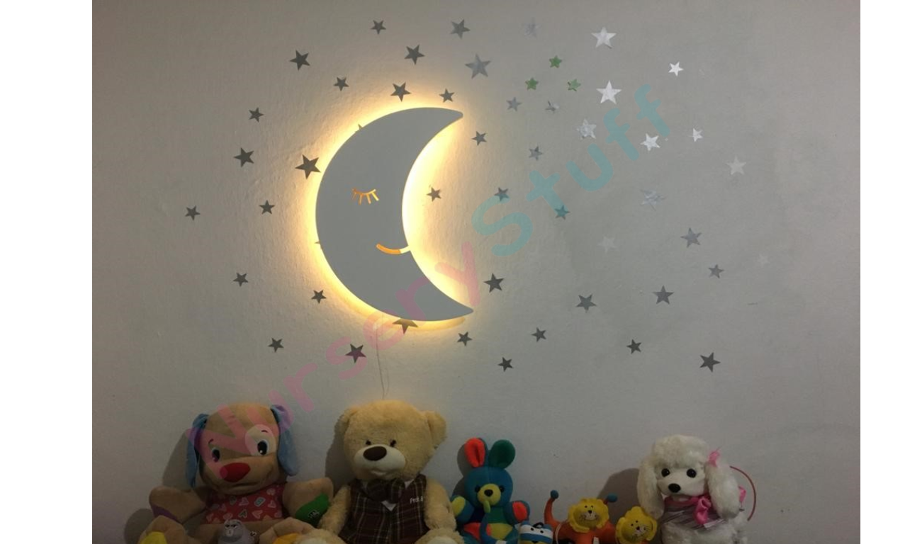 Sleeping Moon Wall Light
